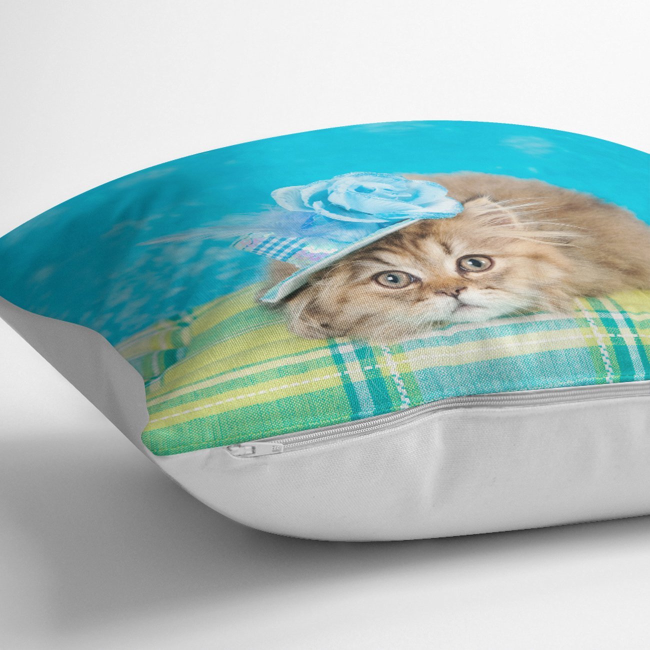 Sevimli Kedi Desenli Dijital Baskılı Modern Hayvan Yer Minderi Toptan